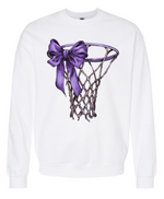 Go Purple Basketball Hoop Crewneck