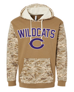 Clovis Wildcat Baseball C Hoodie Desert Camo