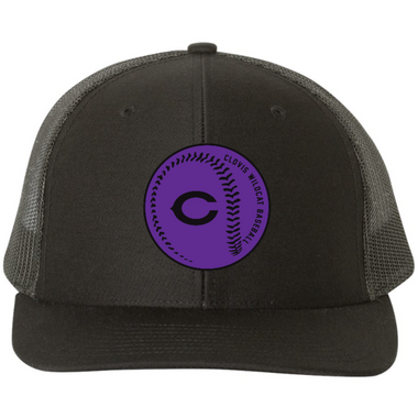 Clovis Wildcat Baseball Black Trucker Hat