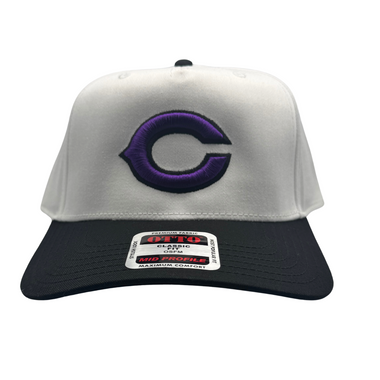 Clovis Wildcat Baseball C White and Black Otto Cap