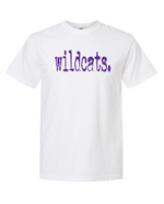 Clovis Wildcat Baseball Comfort Colors White TShirt