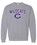 Clovis Wildcat  C Baseball  Crewneck