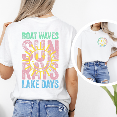 Boat Waves, Sun Rays, Lake Days T-Shirt
